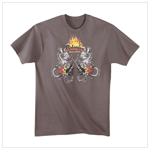 FLAMING GUITAR T-SHIRT - L
