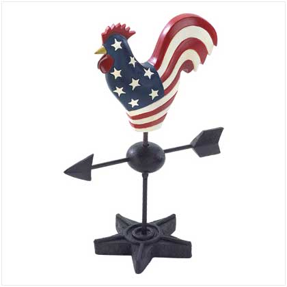 PATRIOTIC ROOSTER VANE