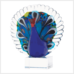 ART-GLASS PEACOCK
