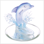 ART-GLASS DOLPHIN FIGURINE