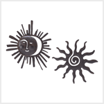 TRIBAL SUN DECO PLAQUES