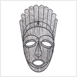 TRIBAL MASK WALL SCULPTURE
