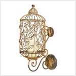 CAGED CANDLE HOLDER