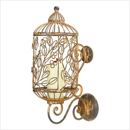CAGED CANDLE HOLDER