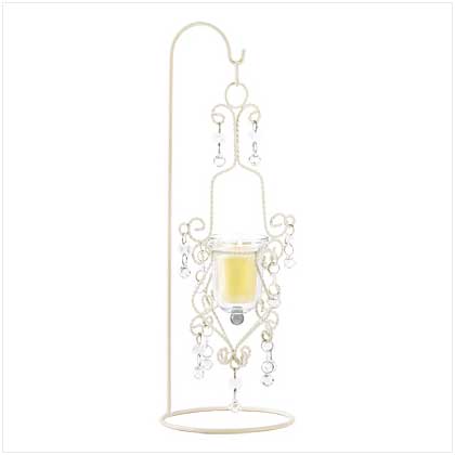 VINTAGE CRYSTAL DROP CANDLEHDR