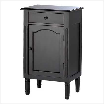 ANTIQUE BLACK WOOD CABINET