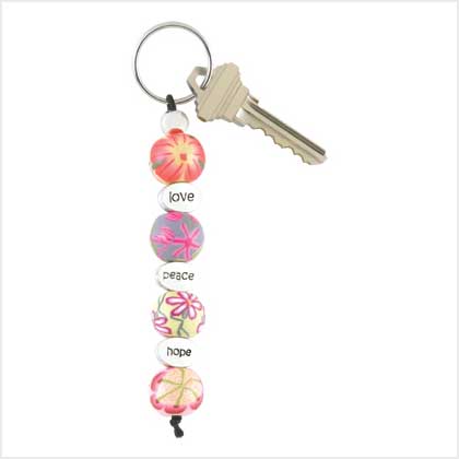LOVE FLORAL KEYCHAIN