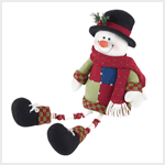 PLUSH SNOWMAN SHELF-SITTER