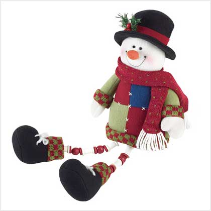 plush snowman shelf sitter