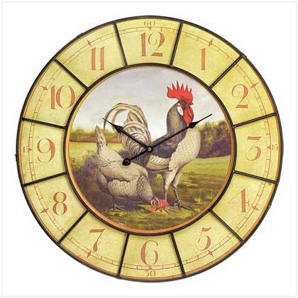 OVERSIZED ROOSTER CLOCK