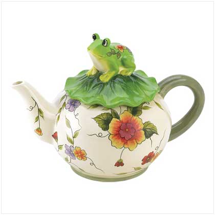 FLORAL FROG TEAPOT
