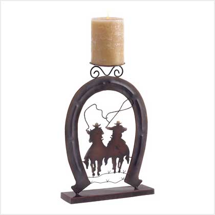 RANGE RIDERS CANDLEHOLDER
