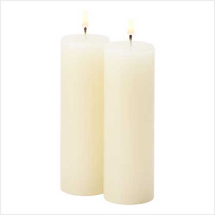 IVORY VANILLA TALL PILLARS