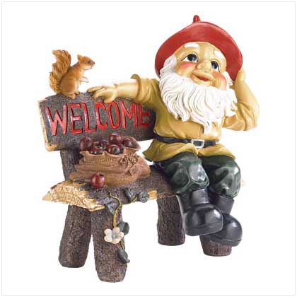 GARDEN GNOME GREETING SIGN