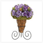 LAVENDER ROSE BOUQUET IN RATTA